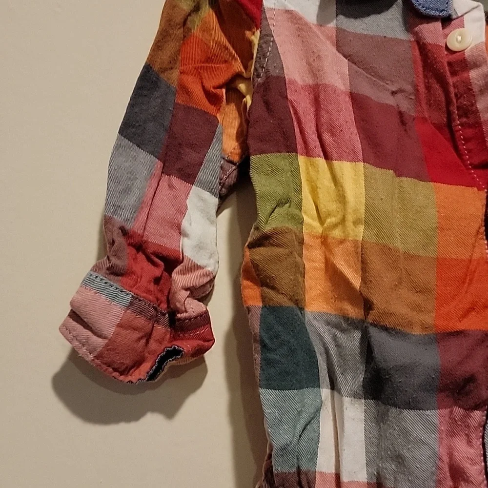 Baby Gap 12- 18 months plaid shirt Baby Boy Shirt Long Sleeve Dress Shirt One